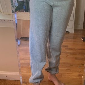 grey sweats with draw string